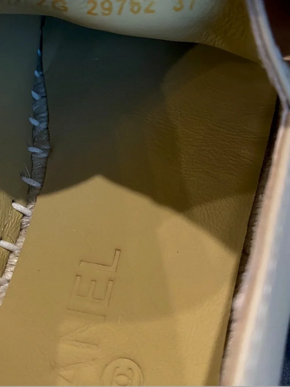 Chanel Beige/Black Lambskin Espadrilles